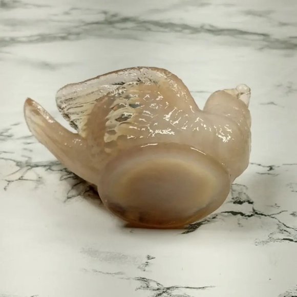 Degenhart Glass Bird & Berry Trinket Paperweight Open Salt Vtg - Picture 7 of 10